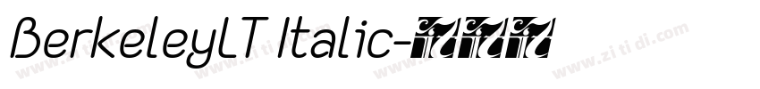 BerkeleyLT Italic字体转换